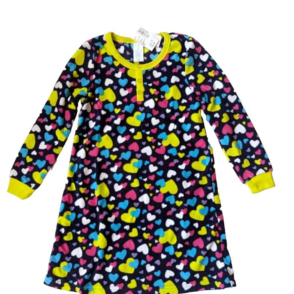 The Children's Place Girls Fleece Night Gown PJ Set Flame Resistant Slee… - Picture 3 of 5